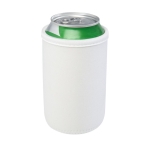 Colourful neoprene insulated sleeve for cans white colour