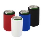 Colourful neoprene insulated sleeve for cans white colour