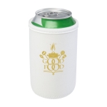 Colourful neoprene insulated sleeve for cans white colour