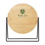 360º rotating bamboo standing mirror natural colour