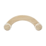 Body massager with bamboo rollers natural colour