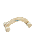 Body massager with bamboo rollers