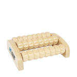 Bamboo foot massager with three rollers