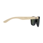 Polarised bamboo sunglasses with mirrored lenses light wood colour