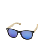 Polarised bamboo sunglasses with mirrored lenses