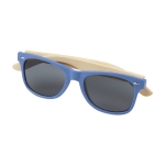 Festival sunglasses with retro bicolour design blue colour