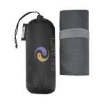 Quick-dry towel, 200 g/m² recycled, 130x80cm dark grey colour