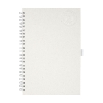 Notebook made from recycled cardboard, A5 lined pages off white colour