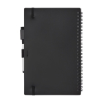 Sustainable notebook with reusable erasable marker, A5 plain pages black colour