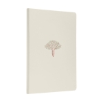 Elegant waterproof paper notebook, A5 lined pages off white colour