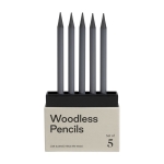 Set of 5 graphite pencils for events dark grey colour