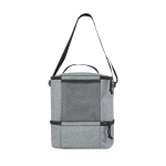 Recycled insulated bag with 2 compartments grey colour