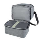 Recycled insulated bag with 2 compartments grey colour