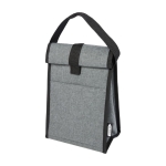 Recycled insulated bag for 4 cans with flap closure grey colour