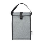 Recycled insulated bag for 4 cans with flap closure grey colour