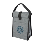 Recycled insulated bag for 4 cans with flap closure grey colour