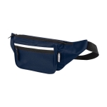 Recycled bum bag with two pockets navy-blue colour