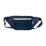 Recycled bum bag with two pockets navy-blue colour