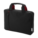 Affordable conference bag with pocket and coloured detail from RPET red colour