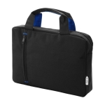 Affordable conference bag with pocket and coloured detail from RPET royal blue colour