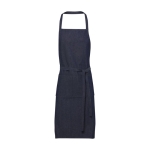 Recycled denim apron for corporate giveaways dark blue colour