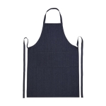 Recycled denim apron for corporate giveaways dark blue colour