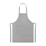 Quality cotton apron with two pockets, 280 g/m² grey colour