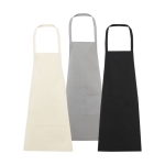 Quality cotton apron with two pockets, 280 g/m² grey colour