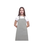 Quality cotton apron with two pockets, 280 g/m² grey colour