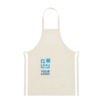 Quality cotton apron with two pockets, 280 g/m²