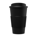 Insulated plastic travel mug, 350 ml black colour