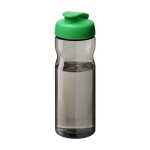 Spill-proof sports bottle made from recycled plastic, 650 ml green colour