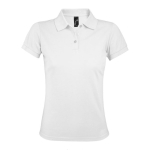 Women's polo shirt, polyester and cotton, 200 g/m2, SOL'S Prime white colour ninth view