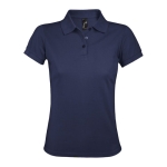 Women's polo shirt, polyester and cotton, 200 g/m2, SOL'S Prime navy-blue colour