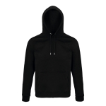 Unisex hooded sweatshirt made from eco-materials, 280 g/m2 black colour