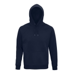 Unisex hooded sweatshirt made from eco-materials, 280 g/m2 navy-blue colour