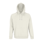 Unisex hooded sweatshirt made from eco-materials, 280 g/m2 off white colour