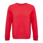 Unisex sweatshirt made of eco materials, 280 g/m2, SOL'S Comet red colour fifth view