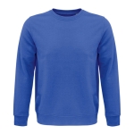 Unisex sweatshirt made of eco materials, 280 g/m2, SOL'S Comet royal blue colour third view