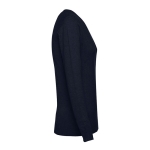 Women's V-neck cotton sweater, 220 g/m2, THC Milan navy-blue colour third view