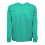 Unisex plush cotton sweatshirt, 240 g/m2, THC Colombo turquoise colour first view