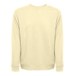 Unisex plush cotton sweatshirt, 240 g/m2, THC Colombo light yellow colour first view