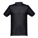 Cotton polo shirt in many colours, 240 g/m2, THC Monaco black colour