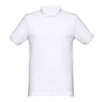 Cotton polo shirt in many colours, 240 g/m2, THC Monaco white colour