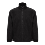 Corporate fleece jacket made of polyester, 300 g/m2, THC Gama black colour first view