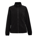 Women's full colour fleece jacket, 300 g/m2, THC Gama black colour first view