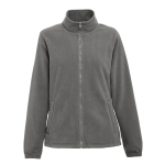 Women's full colour fleece jacket, 300 g/m2, THC Gama dark grey colour first view