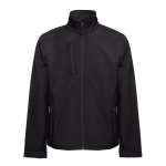 Waterproof polyester and elastane jacket, 280 g/m2 black colour first view