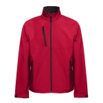 Waterproof polyester and elastane jacket, 280 g/m2 red colour first view