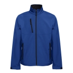 Waterproof polyester and elastane jacket, 280 g/m2 royal blue colour first view